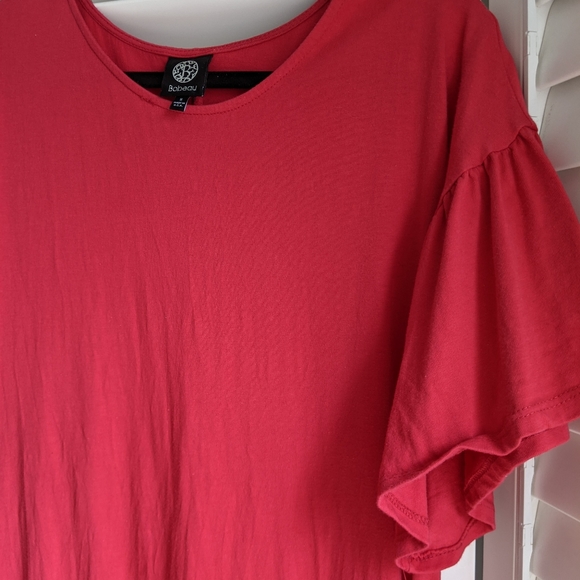 Bobeau Drop Waist Ruffle Cotton Dress - Picture 8 of 10